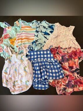 Posh Peanut Set of 7 Twirl Dresses and Rompers 0-3 mos